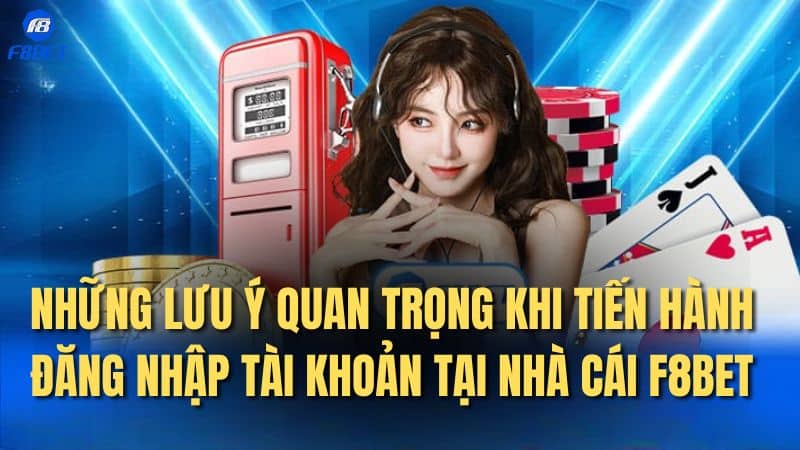 Những lưu ý quan trọng khi tiến hành đăng nhập tài khoản tại nhà cái F8BET